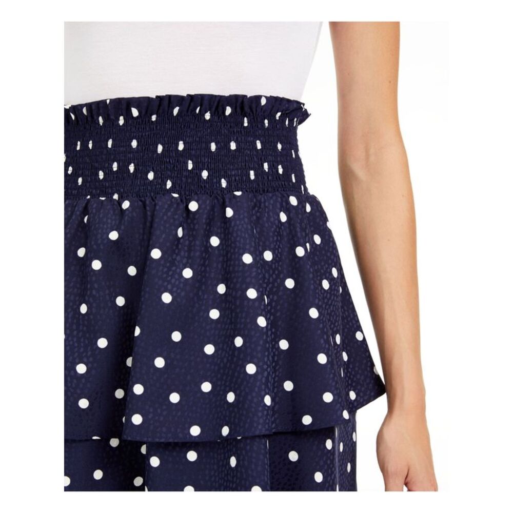 MAISON JULES Womens Navy Polka Dot Short Ruffled Skirt XXL - Picture 3 of 4